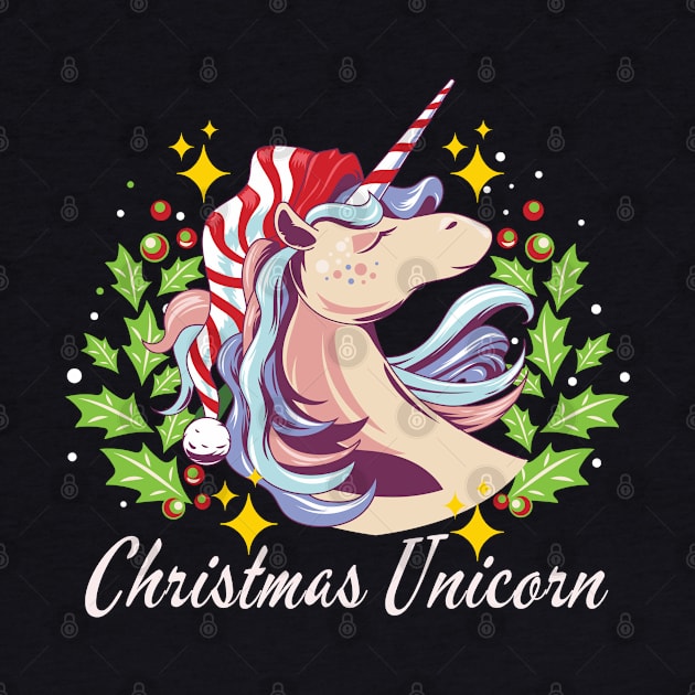 Cute Christmas Unicorn by Jane Winter
